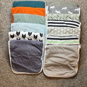 Copper Pearl - 13 Assorted Baby Burp Cloths Bundle